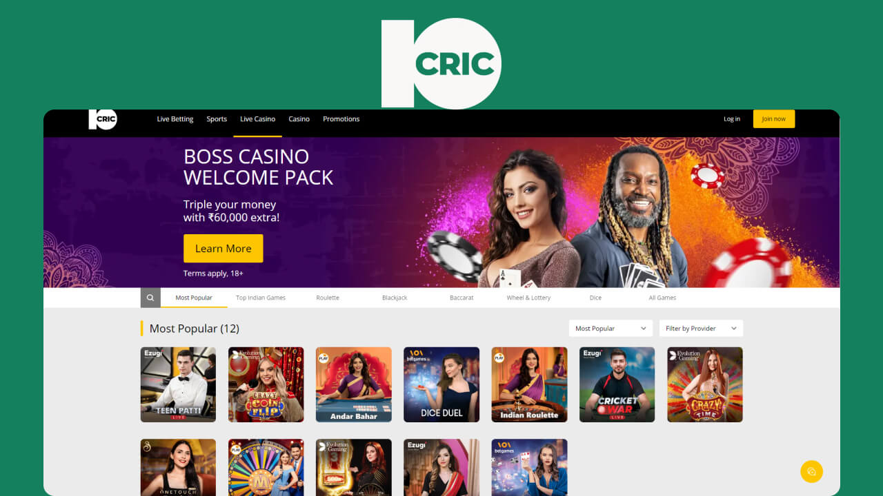 10cric Live Casino