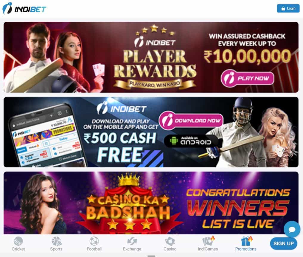 Indibet bonuses