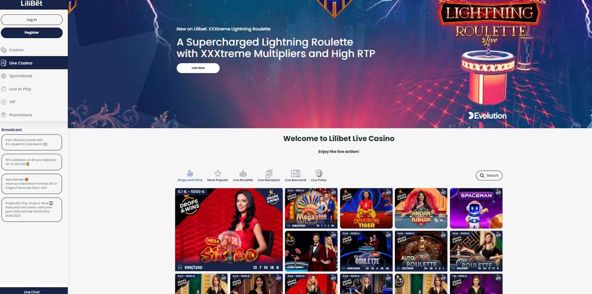 lilibet live casino