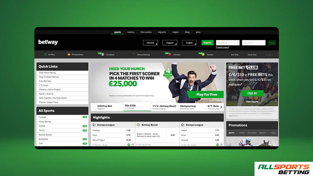 betway sportsbook