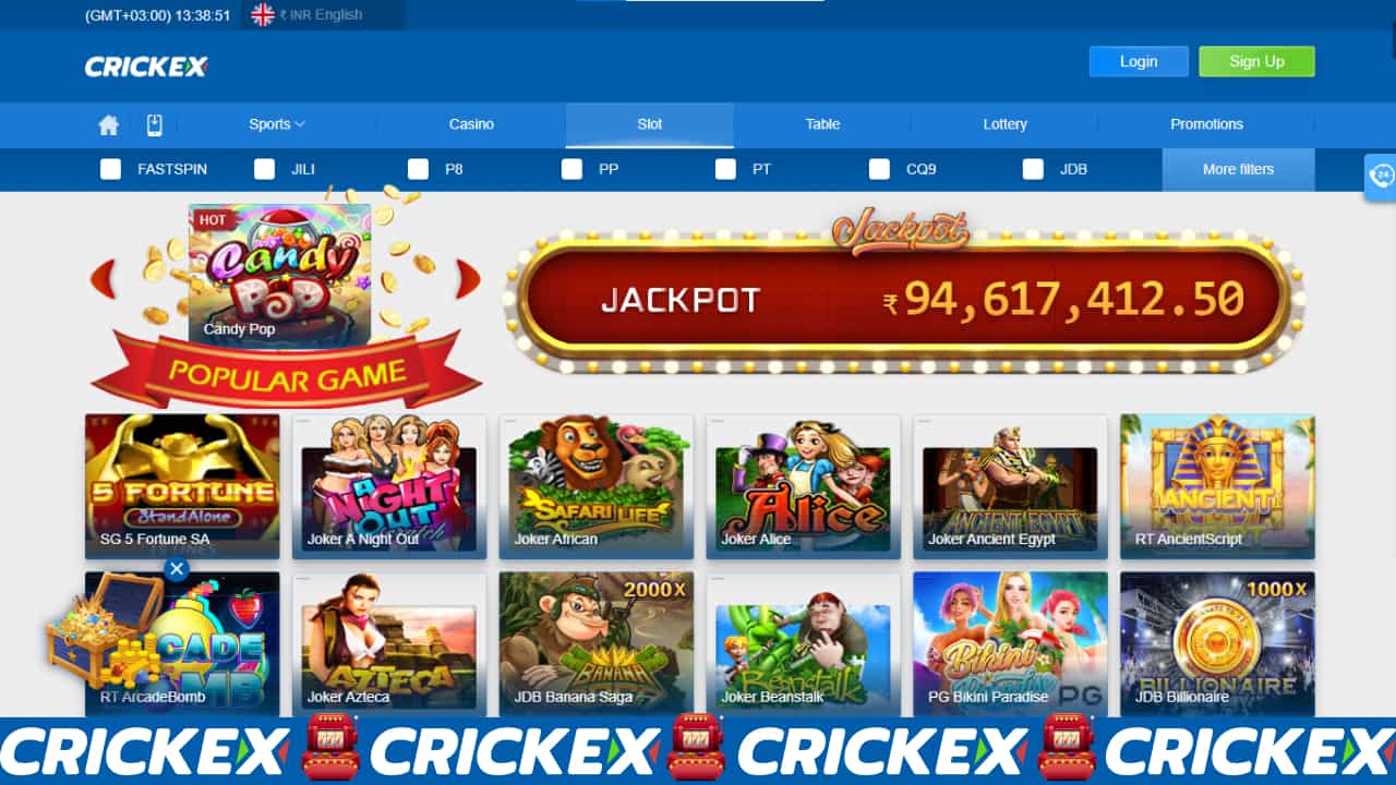 Crickex slot games