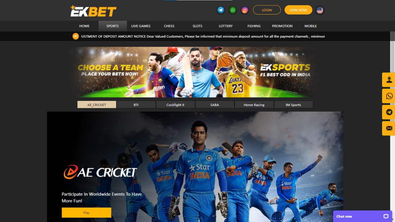 Ekbet login sports