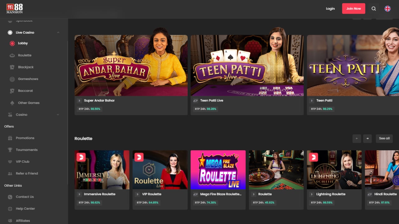 M88 online casino and live casino